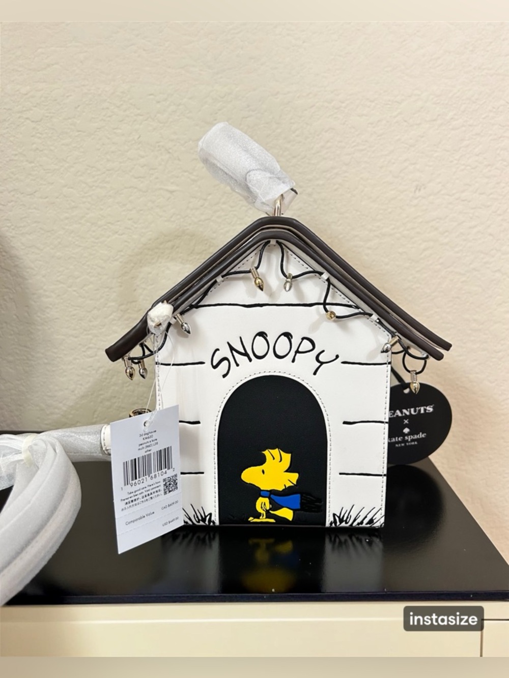 Peanuts X KSNY Snoopy 3D Dog House Crossbody MSRP $449